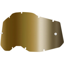 Accuri 2/Racecraft 2/Strata 2 Goggle Lens — Gold mirror, Single lens