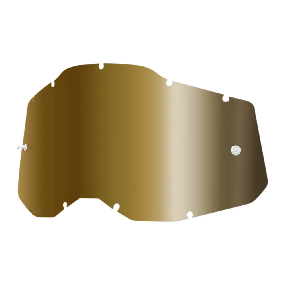 Accuri 2/Racecraft 2/Strata 2 Goggle Lens — Gold mirror, Single lens