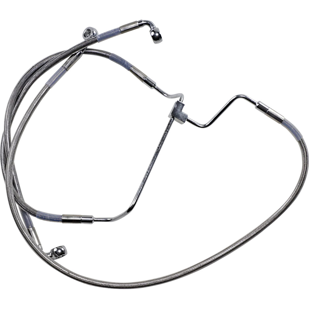 Kit de líneas de freno de acero inoxidable de longitud extendida — Sobredimensionado +4" (10.2 cm), 54.5/44/82 cm, sin ABS