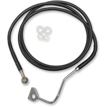 Kit de latiguillos de freno de acero inoxidable — 164 cm (64-1/2"), con ABS, negro
