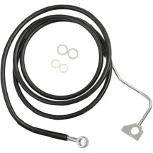 Kit de latiguillos de freno de acero inoxidable — 164 cm (64-1/2"), con ABS, negro
