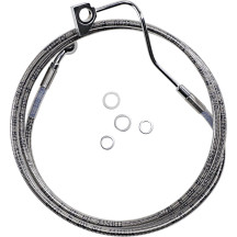 Kit de latiguillos de freno de acero inoxidable de longitud extendida — 179 cm (70,5"), sobredimensionado +15,2 cm (6"), con ABS