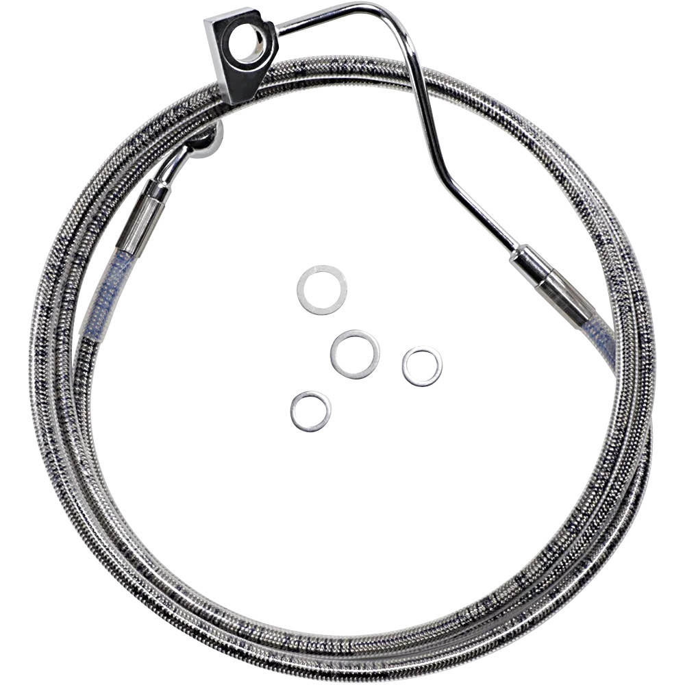 Kit de latiguillos de freno de acero inoxidable de longitud extendida — 179 cm (70,5"), sobredimensionado +15,2 cm (6"), con ABS