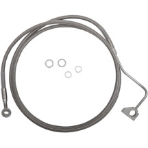 Kit de latiguillos de freno de acero inoxidable de longitud extendida — 179 cm (70,5"), sobredimensionado +15,2 cm (6"), con ABS