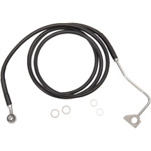 Kit de línea de freno de vinilo negro de longitud extendida — 179 cm (70.5"), sobredimensionado +15.2 cm (6"), con ABS