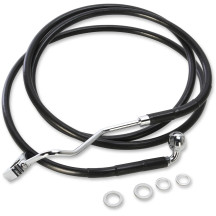 Kit de latiguillos de freno de vinilo negro de longitud extendida — 174 cm (68-1/2"), sobredimensionado +4", con ABS