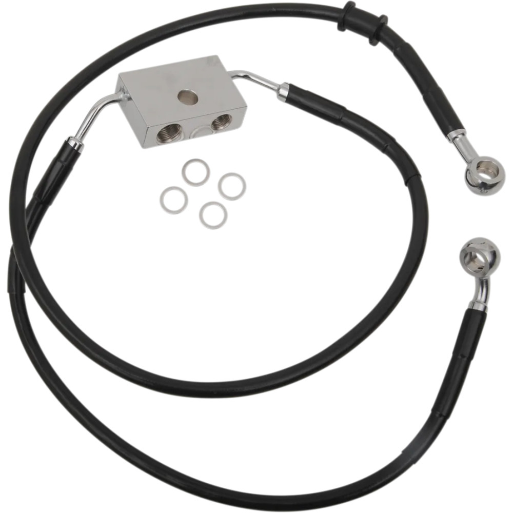 Latiguillo de freno de longitud extendida — Sobredimensionado +30.5 cm (12"), 75.5 cm (29-3/4"), delantero, ABS