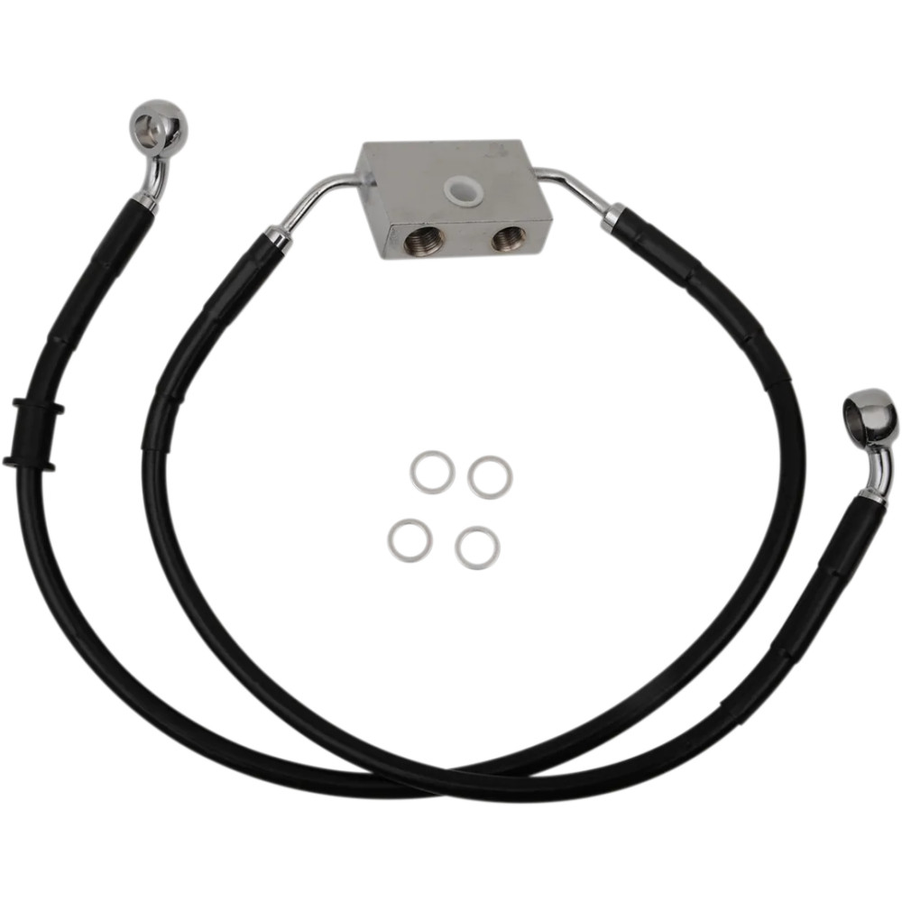 Línea de freno de longitud extendida — 40 cm (15-3/4"), 64 cm (25-1/4"), sobredimensionado +10.2 cm (4"), con ABS