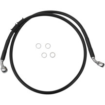 Línea de freno de longitud extendida — Sobredimensionada +10.2 cm (4"), 110.5 cm (43.5"), Delantera, sin ABS, Negro