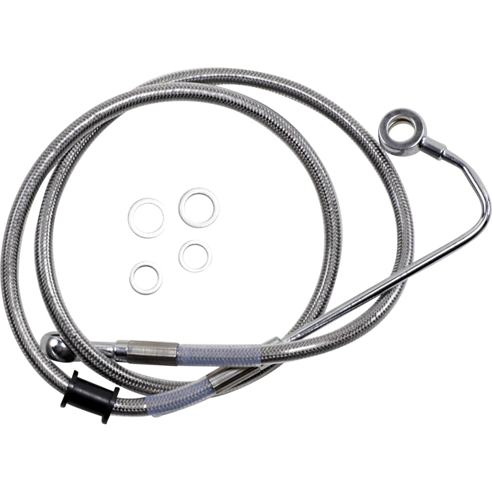 Línea de freno de acero inoxidable de longitud extendida — Sobredimensionada +15.2 cm (6 in), 106 cm (41-3/4 in), con ABS