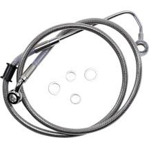 Latiguillo de freno de acero inoxidable de longitud extendida — 106.5 cm (42"), sobredimensionado +20.3 cm (8"), para ABS, plate