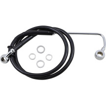 Línea de freno de acero inoxidable de longitud extendida — 88.5 cm (34-3/4"), sobredimensionado +10.2 cm (4"), delantero superio