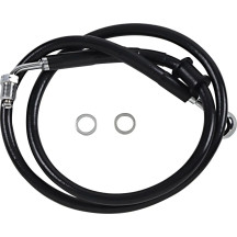 Línea de freno de acero inoxidable de longitud extendida — 88.5 cm (34-3/4\"), Sobredimensionada +20.3 cm (8\"), con ABS, Delant