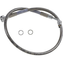 Latiguillo de freno de acero inoxidable de longitud extendida — Sobredimensionado +5,1 cm (2"), 60 cm (23-1/2"), con ABS, platea