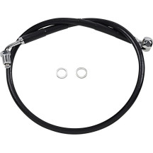 Latiguillo de freno de acero inoxidable de longitud extendida — 65 cm (25-1/2"), sobredimensionado +10,2 cm (4"), delantero supe