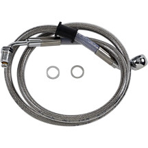 Línea de freno de acero inoxidable de longitud extendida — 79,5 cm (31-1/4\") sobredimensionada +20,3 cm (8\"), delantero superi
