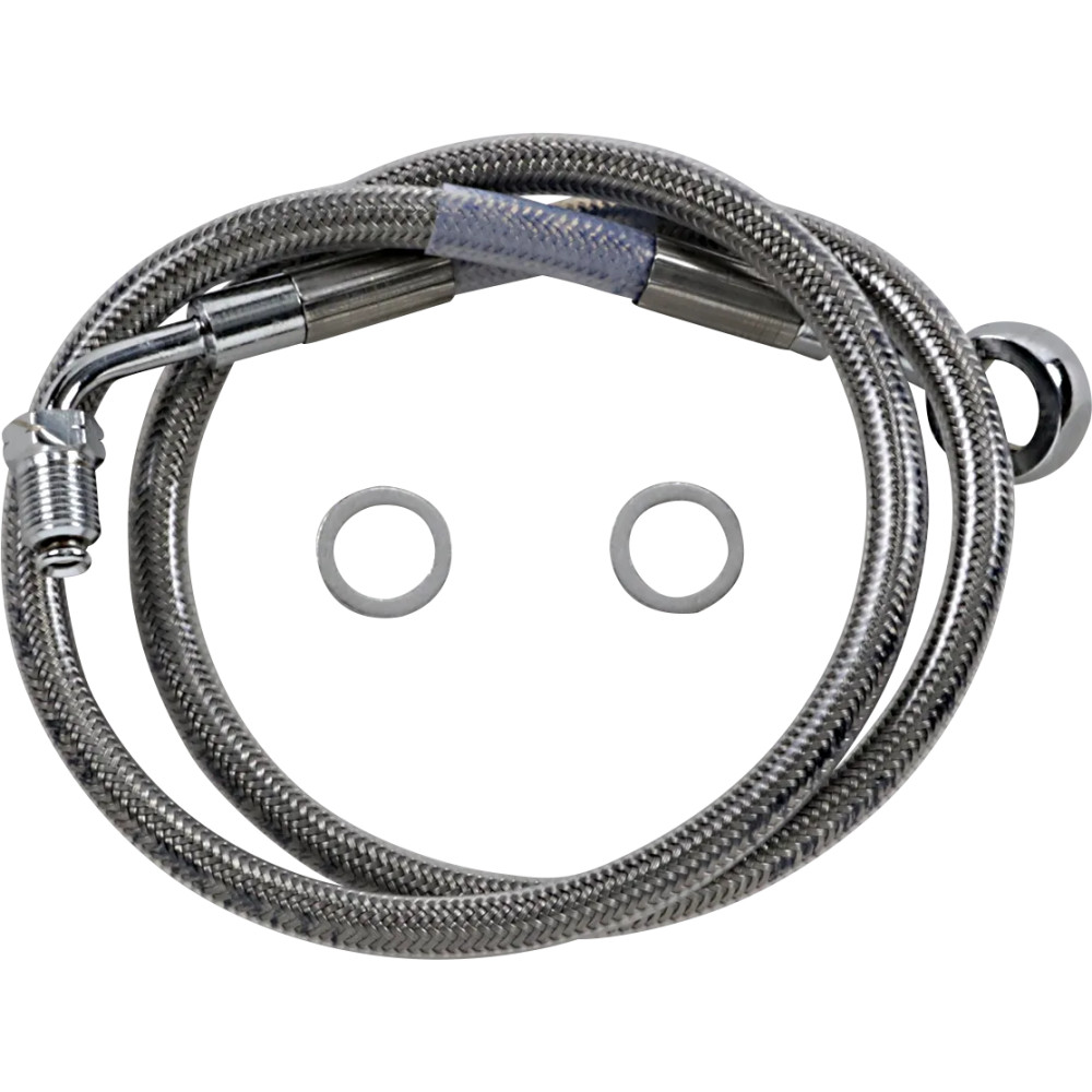 Latiguillo de freno de acero inoxidable de longitud extendida — Sobredimensionado +20.3 cm (8"), delantero superior