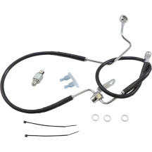 Kit de latiguillos de freno de vinilo negro de longitud extendida — 43 cm (17\"), 52.07 cm (20.5\"), sobredimensionado +7.6 cm (