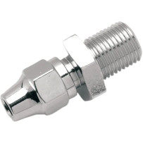 Racor de línea de freno — 7/16-24 SAE macho, Cromo