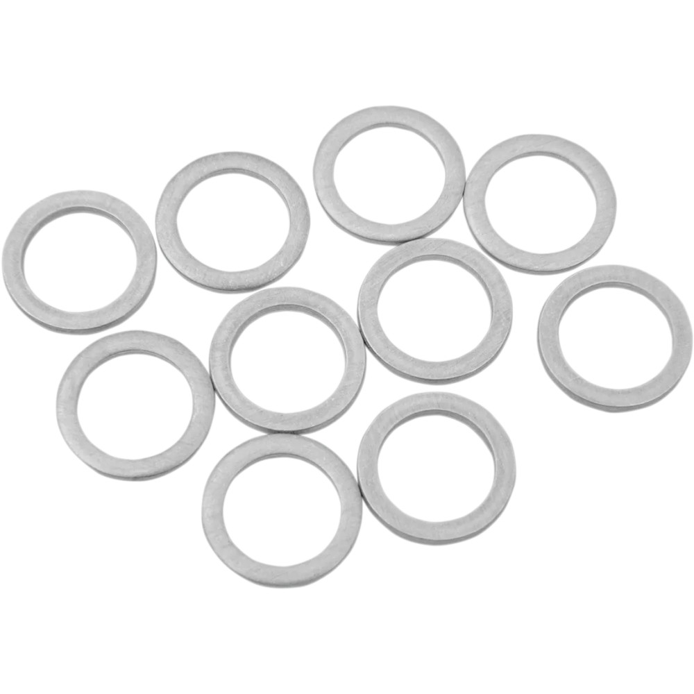 Arandelas deformables de aluminio — 10 mm (3/8"), 10 unidades, cromo