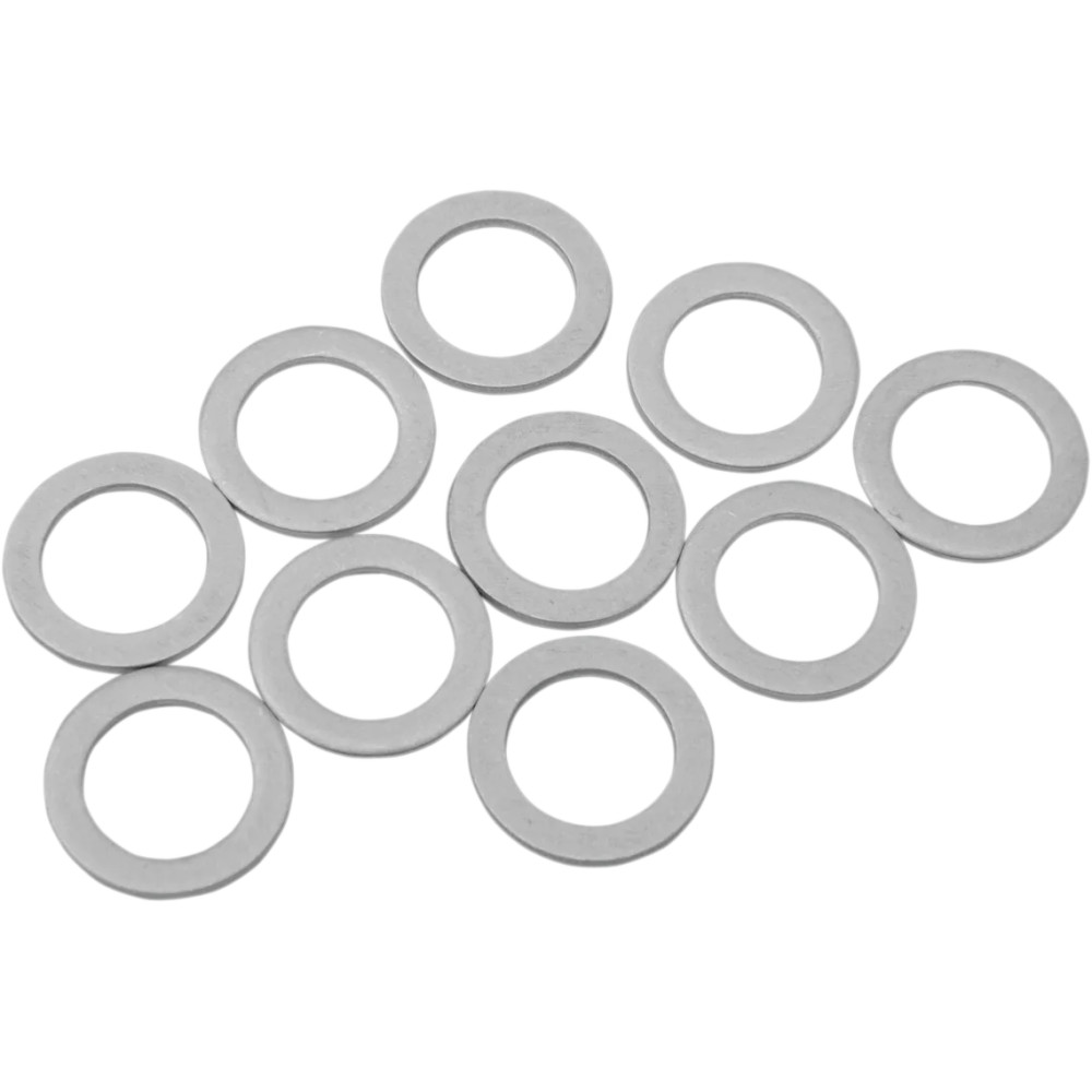 Arandelas de compresión de aluminio — 12 mm (1/2"), línea de freno, paquete de 10, cromo