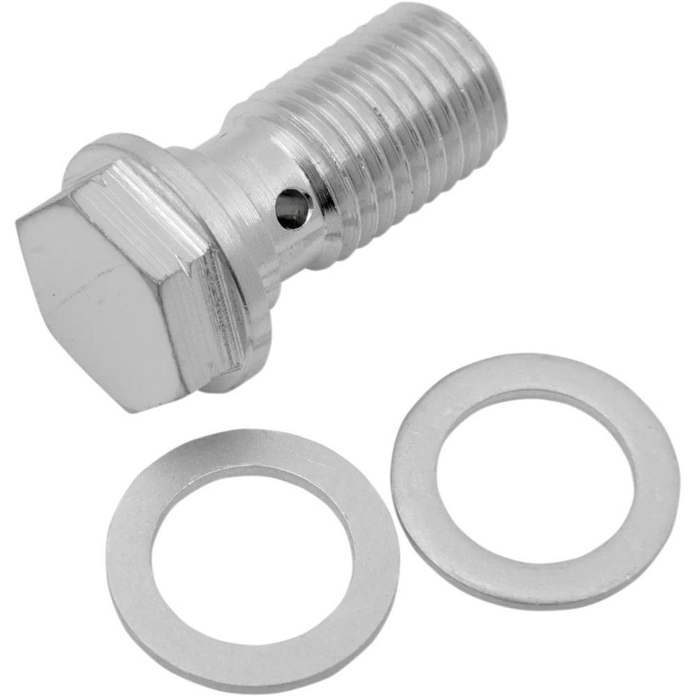 Perno banjo universal de acero cromado — M12 x 1.5, cromado