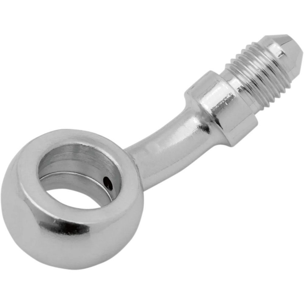 Racor banjo de acero cromado — 12 mm, curvatura 35°, -3 AN macho