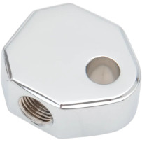 Tee de línea de freno — 1/8" NPT hembra, cromado