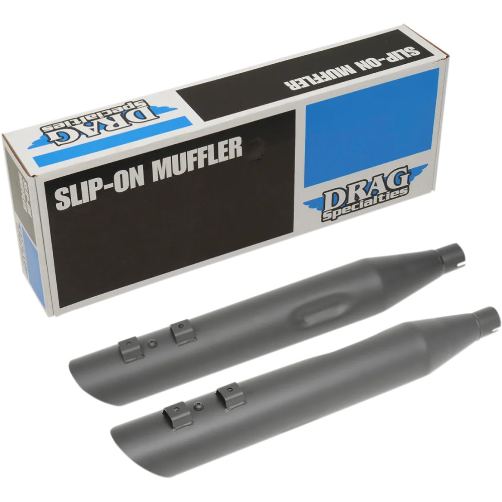 Slashdown Slip-On Mufflers — 28", 3-1/2" OD, black matte
