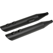Slashdown Slip-On Mufflers — 28", 3-1/2" OD, black matte