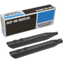 Slashdown Slip-On Mufflers — 28" length, 3-1/2" outer diameter, black