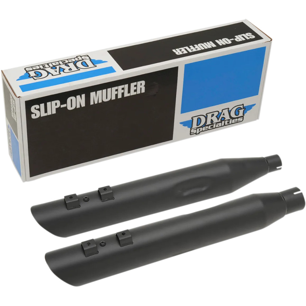 Slashdown Slip-On Mufflers — 28" length, 3-1/2" outer diameter, black