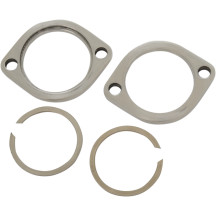 Exhaust Flange Kit — Polished stainless steel, 74545S