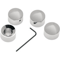Die-Cast Head Bolt Covers — 4 Pack, Chrome