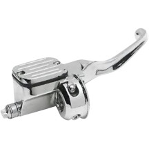 Cut-Down Front Brake Master Cylinder — 5/8" (15.9 mm) bore, front mount, chrome