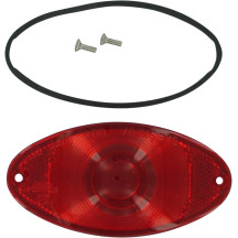 Lente de repuesto LED para luz trasera — centros de perno 1 15/16", compatible con FX/XL 84–98, rojo