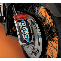 Mini LED Cat Eye Taillight with License Plate Mount — 4.5" W, 1" H, Red lens