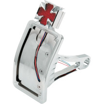 Side Mount Maltese Cross LED Taillight and License Plate Mount