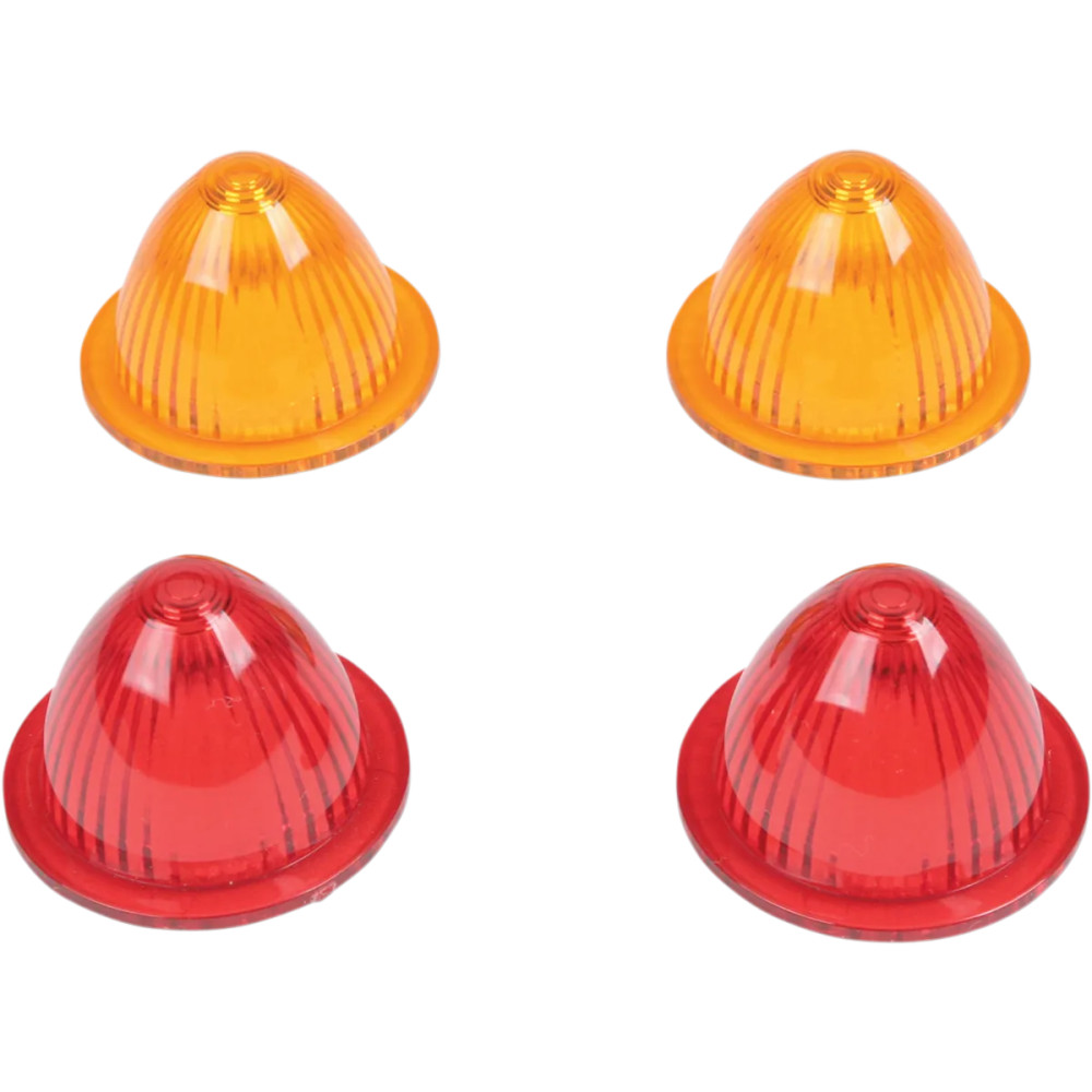 Mini luz marcador estilo retro — montaje empotrado, lente ámbar y rojo