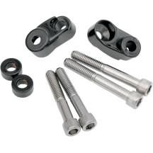 Short Turn Signal Mounts — 49 mm, 39 mm, black gloss