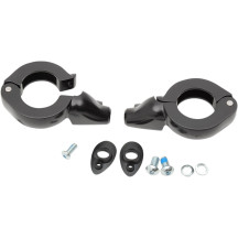 Turn Signal Fork Clamps — 39 mm (1-17/32\"), Black gloss