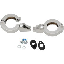 Turn Signal Fork Clamps — 41 mm (1-5/8"), Chrome