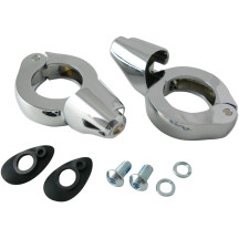 Turn Signal Fork Clamps — 41 mm (1-5/8"), Chrome