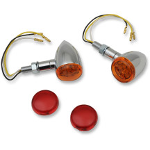 Luces marcadoras LED Mini Deuce — 2-3/8" largo, lente 1-3/8", montaje por espárrago, 12V, cromado