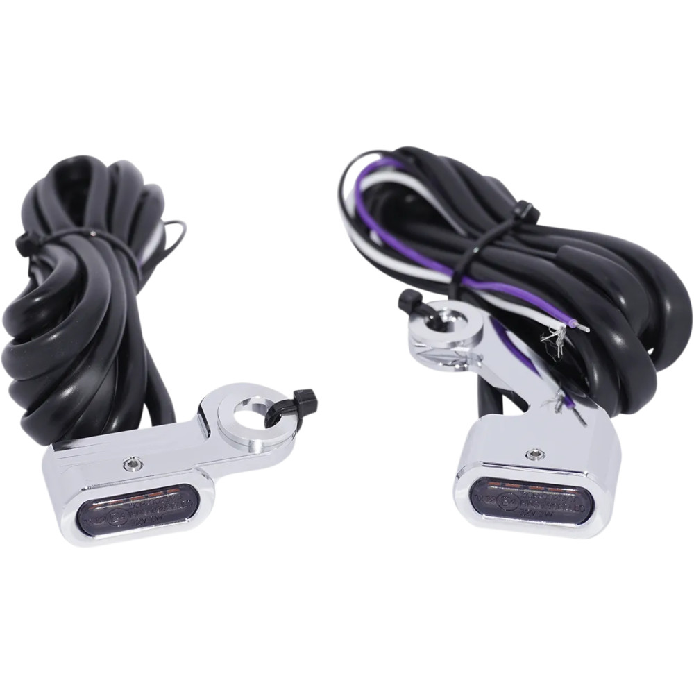 Luces LED de marcador para manillar — M8-1.25, 44 mm, 31,8 mm, 14 mm, Cromo, Harley Davidson®