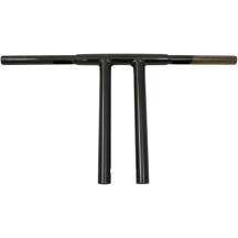Barra en T Buffalo 1-1/4" — diámetro 1-1/4", 30" de ancho, subida 13-1/2", negro brillo