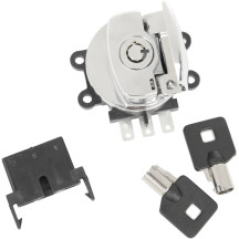Interruptor de encendido con bisagra lateral — 3 posiciones, cromado