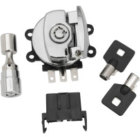 Side Hinge Ignition Switch — Chrome, 3-position