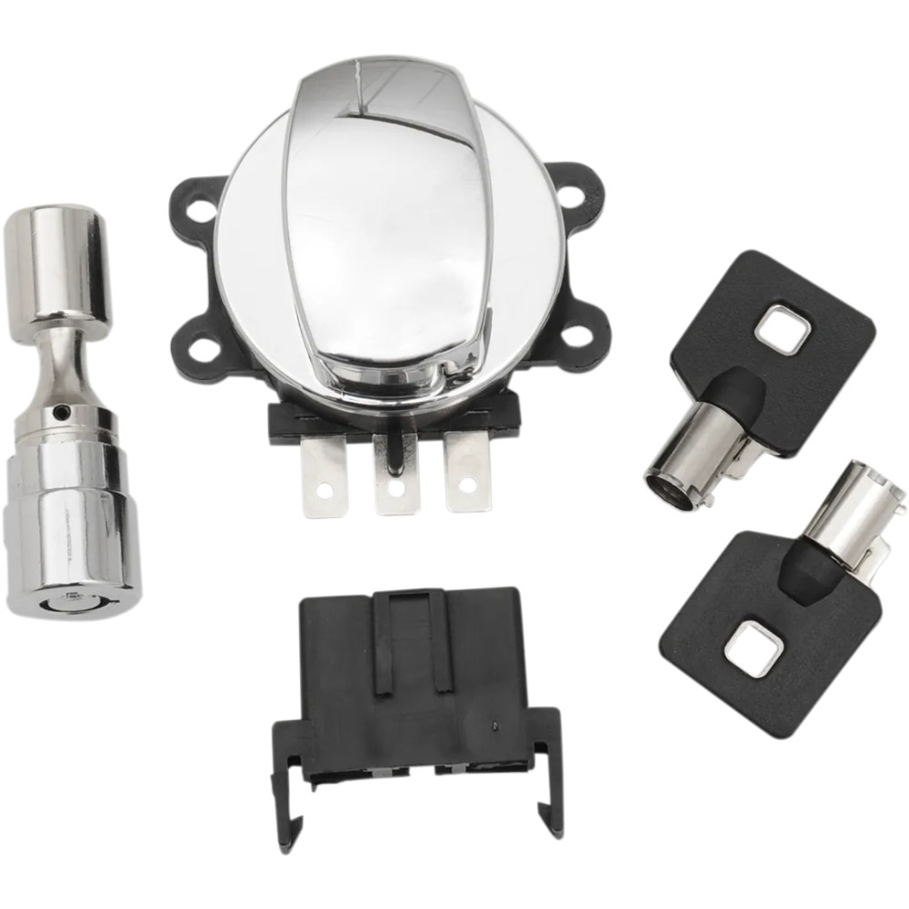 Interruptor de encendido de bisagra lateral — Cromado, 3 posiciones