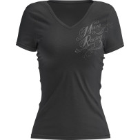 Women's Flourish Script T-Shirt — L, Black
